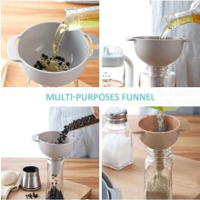 Easy Cleaning 3-Piece Kitchen Funnel Set, Mini-Collapsible-Flexible Design for Space-Saving Storage