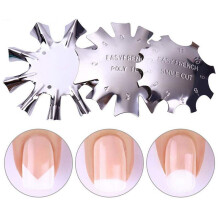 Revolutionäre Nagelkunst zum Selbermachen: Wiederverwendbare C-förmige Smile-Line-Schablonen, Acryl-Gel-Schneider, 3-teiliges Profi-Maniküre-Set