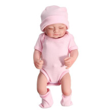 Bambola realistica di neonato in silicone, con testa in silicone solido e corpo appesantito, in silicone lavabile e inodore, un regalo perfetto.