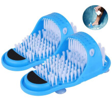 Pampering Foot Massager, Feet Cleaner with Suction Cup Bottom, Blood Circulation Improvement & Dead Skin Removal, Ideal for Home & Spa, Blue (2 Pack)