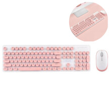 Ensemble clavier et souris, design ergonomique, connexion sans fil 2,4 GHz fiable pour Windows, ordinateur portable et Smart TV, design coloré et