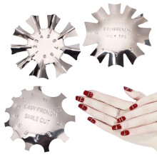 Achieving Salon-Quality Nails At Home: 3-Piece Stainless Steel Nail Art Templates For Effortless French Manicures