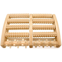 Umweltfreundliche Fußoase, 10 Holzrollen, Neuropathie-Behandlung, Durchblutungsstimulator, tragbares Massagegerät, natürliches Lotusholz, P012