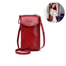 Borsa a tracolla regolabile, portafoglio/portacellulare dal look classico, compatto e leggero, interno spazioso con cerniera di sicurezza.