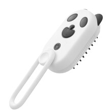 Pet Steam Groomer Brush 3in1 Multifunctional Tool Massage Cleaning And Shedding Hair Removal For Cats And Dogs White Model A