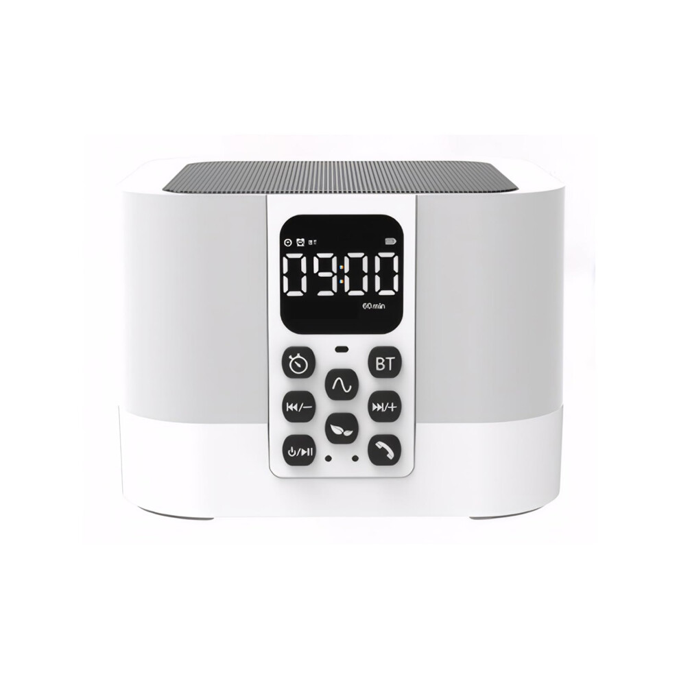 Alarm Clock With Noise, Sound Machine, Bluetooth Speaker For Adults, Sound Machine For Sleeping Babies And Children White