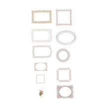 20 Stück Retro-Spiegelrahmen PET-Aufkleber für DIY-Basteleien und Scrapbooking