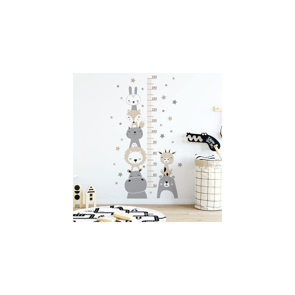 Height Chart Wall Decals, Growth Chart Wall Sticker for Kids, Nursery Wall Decor