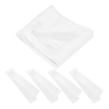 10Pcs White Decorative Satin Table Runners for Wedding and Home Decor