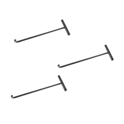 3pcs Manhole Cover Hook T-Shape Hook Pull Stainless Steel Sewer Hook 2