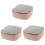 3 Count Wire Storage Case Desktop Organizer Organisers Cable Pink 2