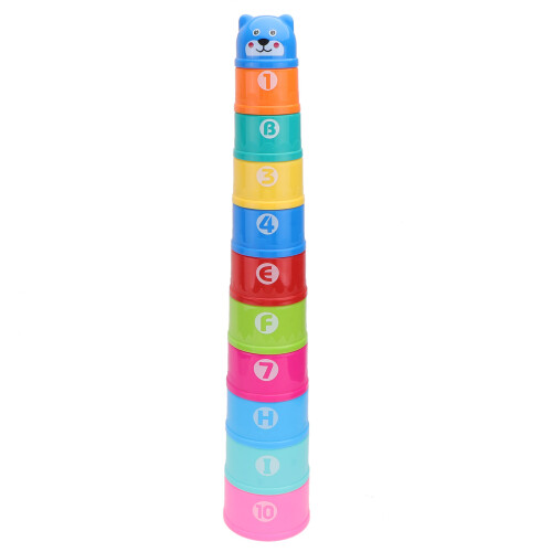 11Pcs Stackable Cup Toy Roll Cups Kids Blocks Early Educational Toy 2