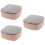 3 Count Wire Storage Case Desktop Organizer Organisers Cable Pink 7