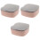 3 Count Wire Storage Case Desktop Organizer Organisers Cable Pink 3