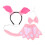 5Ensembles Bandeau Oreilles De Et Queue Cosplay Rose 2