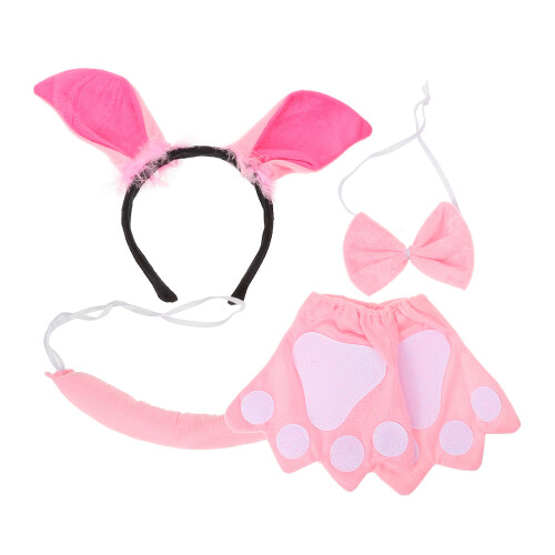 5Ensembles Bandeau Oreilles De Et Queue Cosplay Rose 1