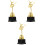 3Pièces Trophées Danse Ballet Or Pour Cadeaux Décoration 3