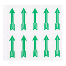 10Pz Decalcomanie Segnaletica Verde in Materiale PP