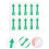 10Pz Decalcomanie Segnaletica Verde in Materiale PP 5