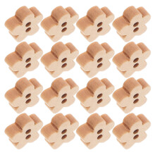 200Pz in Legno A Fiore Beige Per Cucito E Progetti Fai-Da-Te