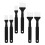 6Pz Set Olio Barbecue Nero Manico Ergonomico 9