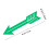 10Pz Decalcomanie Segnaletica Verde in Materiale PP 2