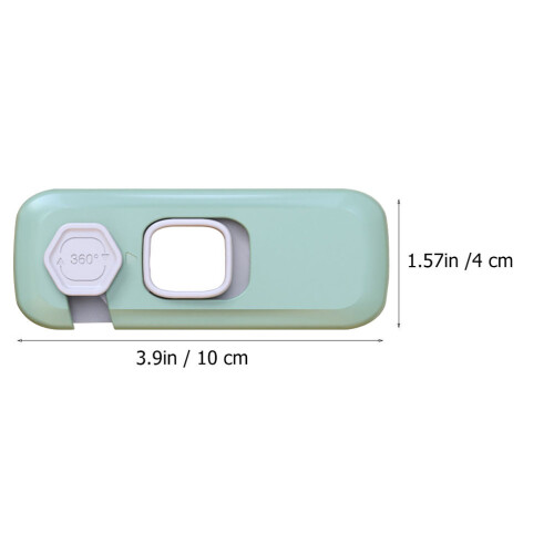 5Pz Fermasicurezza Per in ABS Verde Per Armadi E Cassetti 2