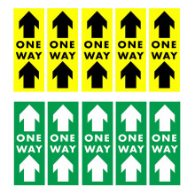 10Szt Naklejki Podłogowe Kierunkowe One Way PVC Kolorowe Do Sklepów