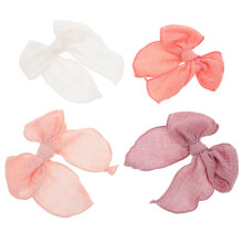 4St Nylon Haarstrikjes Voor En Vrouwen, Kleurrijk En Elegant