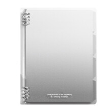 Carnet rechargeable à spirale, format B5, pages lignées, papier épais premium résistant à l'encre, détachable, 8 anneaux, fermeture à