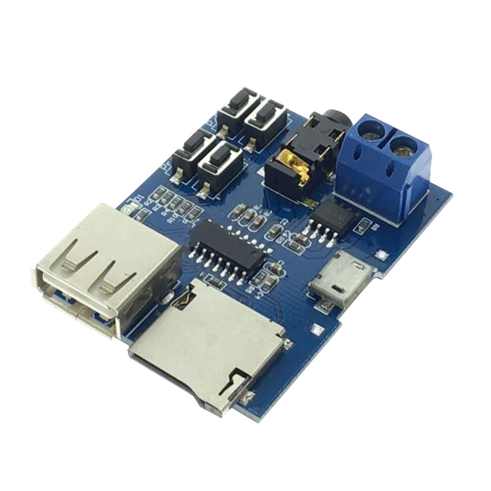 Mp3 Lossless Decoder Board With Buttons & Amplifier, 35.14X45.72mm 6941368854383