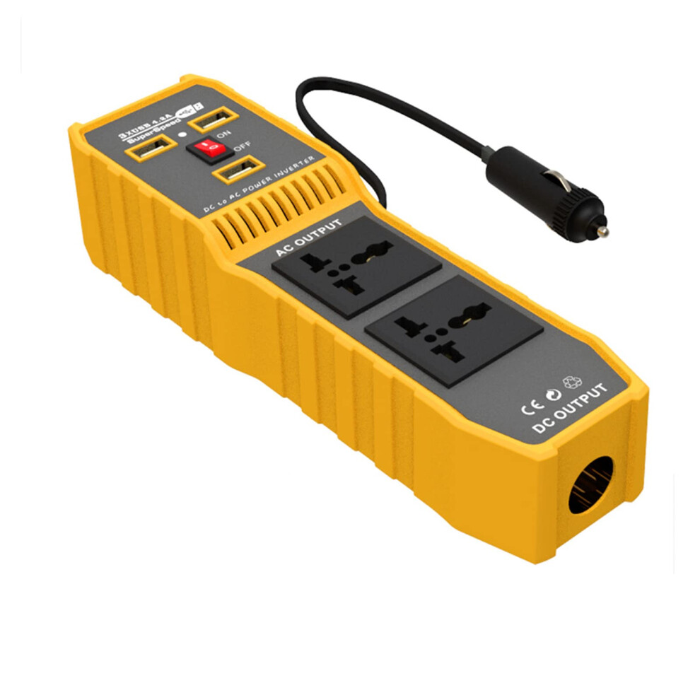 200W Power Inverter 12V To 220V/110V, Portable Modified Sine Wave Car Inverter For Travel And Emergency Power Supply 9426802392272