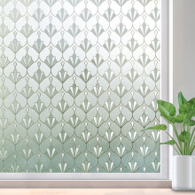 Privacy Window Film Non Adhesive Frosted Glass Sun Blocking Self Static Cling (40 x 200 cm)