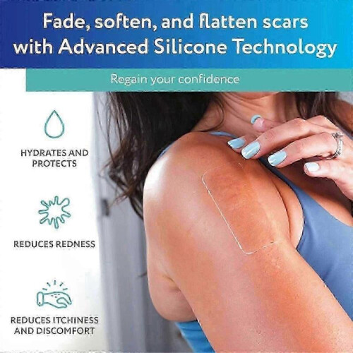 (2box)1-3box Scar Away Medical-Grade Clear Silicone Scar Sheets 6 Sheets 2