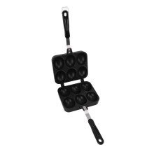 Versatile Double Sided 6-Hole Takoyaki Pan for Easy Cooking