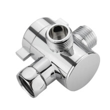 Water Splitter Diverter Valve for Shower System, 3 Way Shower Diverter Valve with Rotatable Handle and Adjustable Flow Control, Universal Fit Rust-Pro