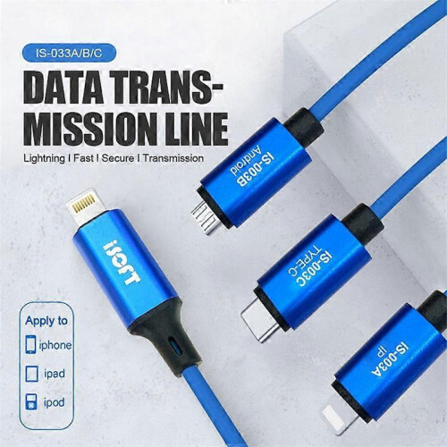 ISOFT IS-003A Data Transmission Cord Lightning to Lightning Easy Copy Data Cable for iPhone 1