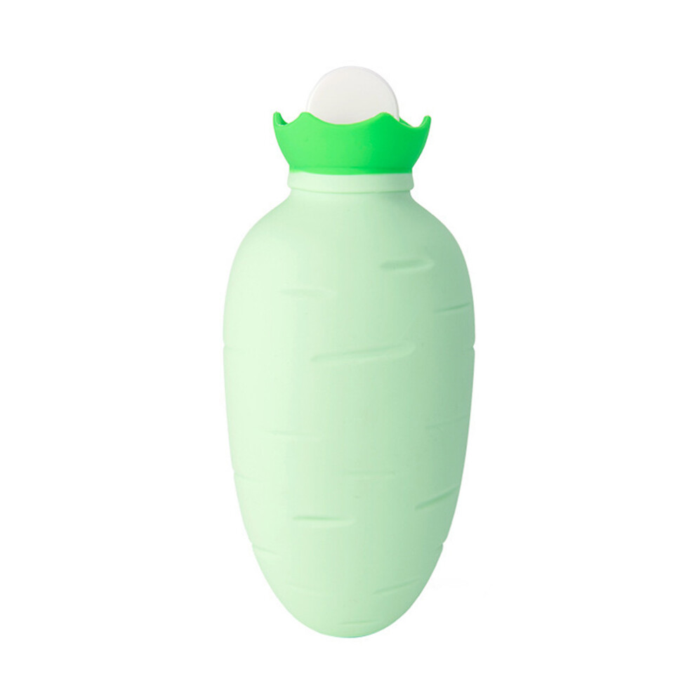 Silicone Hot Water Bottle with Soft Cover, Carrot Shape Leakproof Excellent Heat Preservation Design for Hot and Cold Therapies, Ideal for Neck and Sh