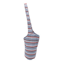 Reusable Yoga Mat Carrier With Zippered Compartment Large Side Pockets Durable Fabric Fits Standard Size Mats Multi Purpose Fitness Tote Stylish Print