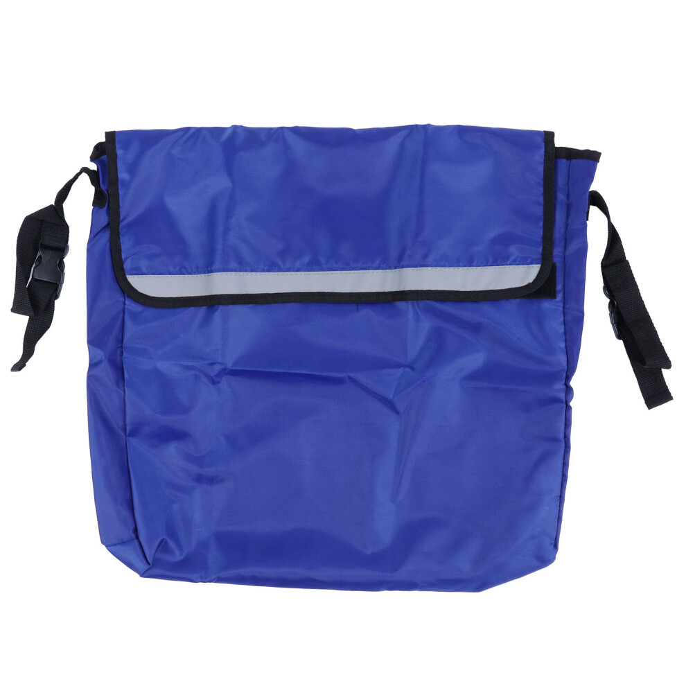 Reflective Striped Mobility Tote Adjustable Strap Wheelchair Accessory Waterproof Wheelchair Backpack For Elderly And Disabled Users With Elastic Hook