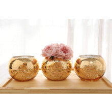 Porte-bougies votives dorés, élégants porte-bougies chauffe-plat dorés, parfaits pour créer de magnifiques centres de table de mariage ou