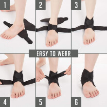 Supporto per caviglia in materiale delicato sulla pelle, cinturino regolabile per un comfort personalizzato, elastico traspirante per garantire