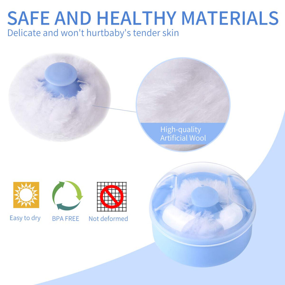 Multi-Purpose Use Body Cosmetic Powder Puff Sponge Box, Clean Save Storage for Adult Makeup Tools
