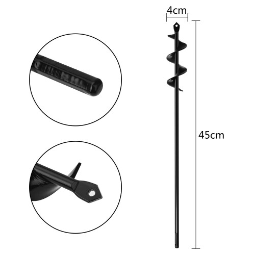 Auger Drill Bit For Versatile Garden Projects, Solid Shaft Bulb Auger With Power Drill Compatibility Ensuring High Hardness Alloys Performance 1