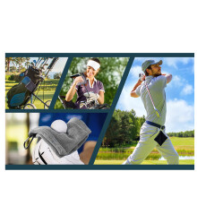 Golfball-Reinigungstuch aus feinen Fasern – Handtuch für Golfplätze & Outdoor-Sport, grau