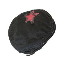 Chapeau à large bordure en forme d'étoile, béret rétro,-Noir