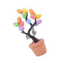 Decorative Easters Eggs Tree Potted Plant-Gold spotted Easter