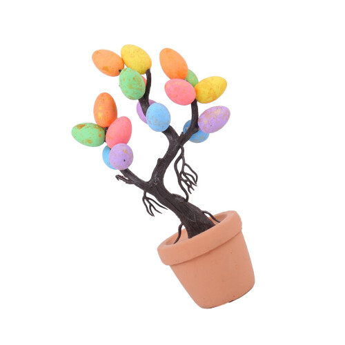 Decorative Easters Eggs Tree Potted Plant-Gold spotted Easter