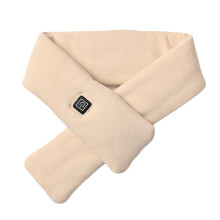 Écharpe chauffante électrique en coton unisexe, avec-Beige