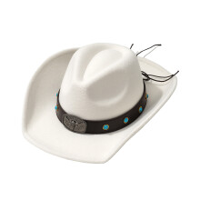 Chapeau de mode de fête chapeau élégant occidental chapeau-Blanc